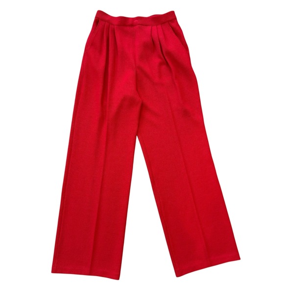 St John Collection Red Knit Polo Sweater Pants Set By Marie Gray Size S 4 - Picture 9 of 16